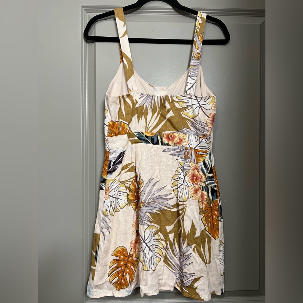 Sage the Label Tropical Button Linen Dress Size Small - Picture 5 of 8